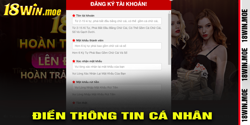 Điền thông tin cá nhân